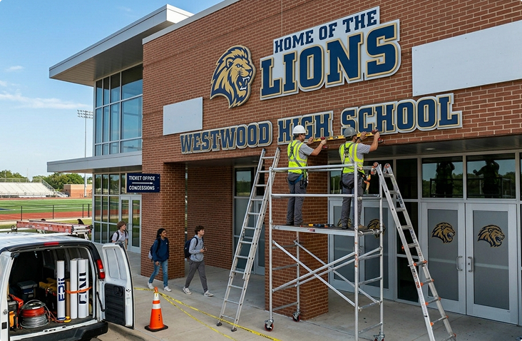 Signs Built for Atlanta Schools and Universities